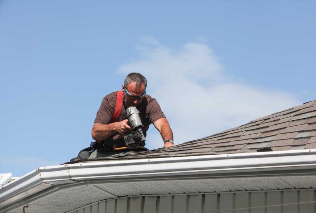 Roof hail damage repair by Easy Roofing