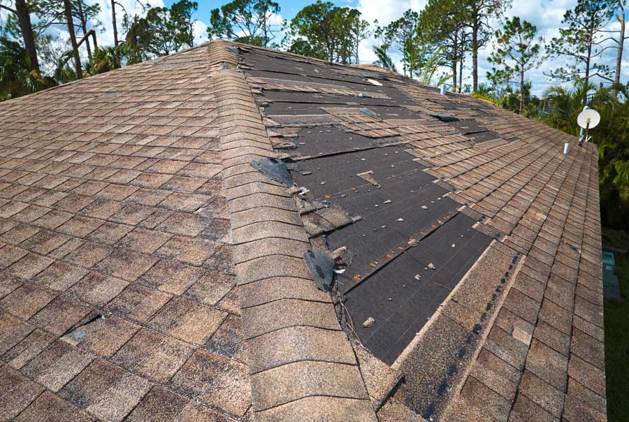 Roofing repair after storm surge
