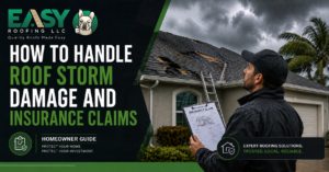 Roof storm damage inspection and insurance claim guide by Easy Roofing LLC